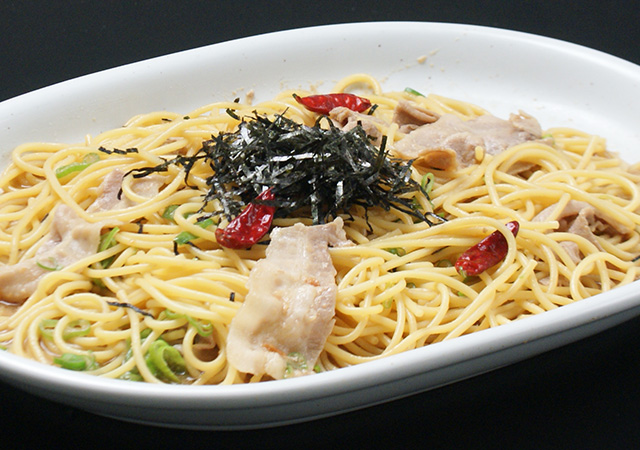 ねぎ豚パスタ